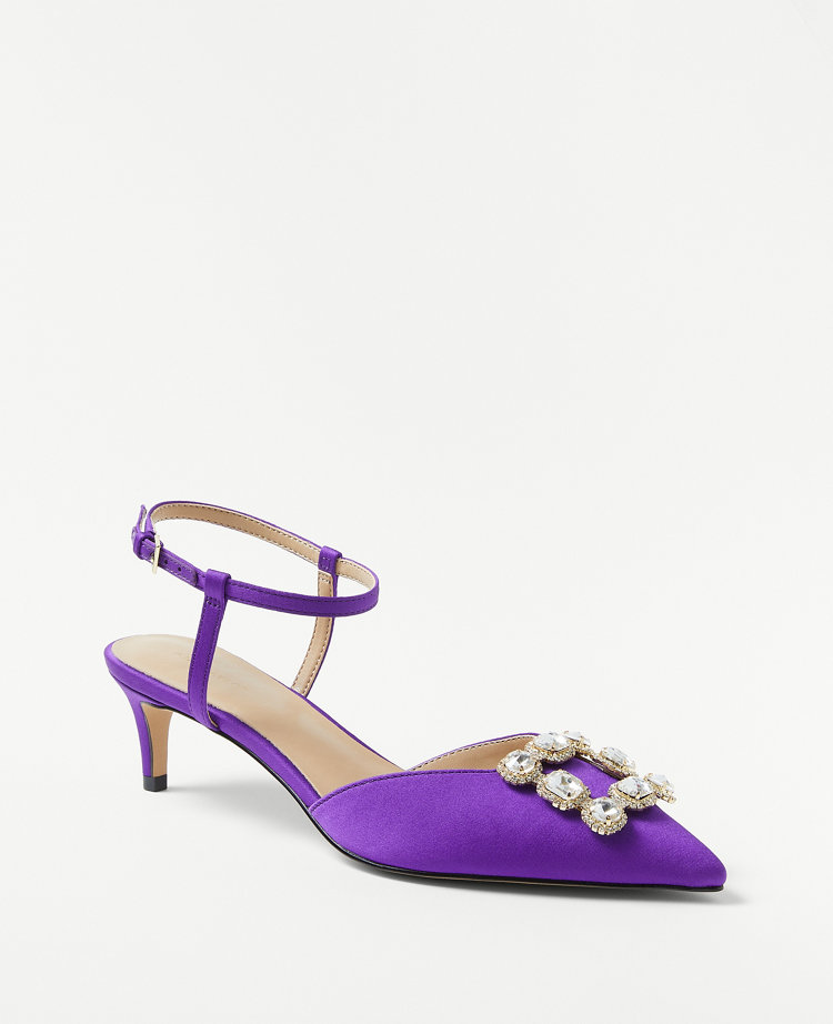 Purple kitten hot sale heel shoes