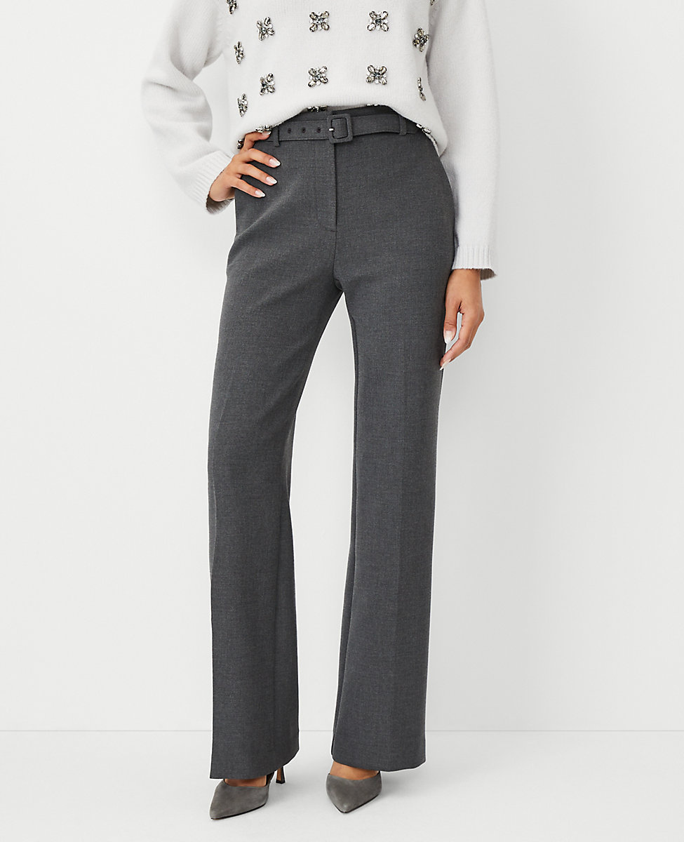 The Belted Boot Pant in Melange