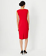 The V-Neck Sheath Dress in Fluid Crepe carousel Product Image 2