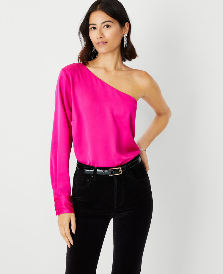 Women's one shoulder tops hot sale