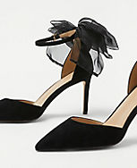 Organza Bow Suede Pumps carousel Product Image 2