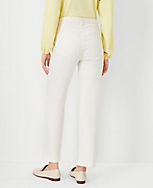 AT Weekend High Rise Straight Jeans in Ivory carousel Product Image 3