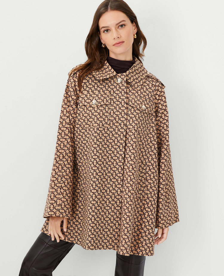 Link Print Swing Coat