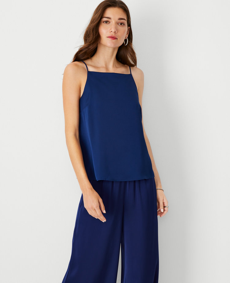 Taylor Ruched High Neck Tank Top