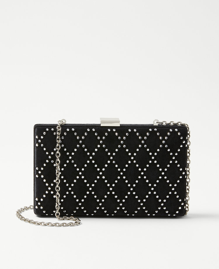 Rhinestone Box Clutch