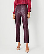 The High Rise Eva Ankle Pant in Faux Leather carousel Product Image 1