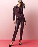 The High Rise Eva Ankle Pant in Faux Leather carousel Product Image 4