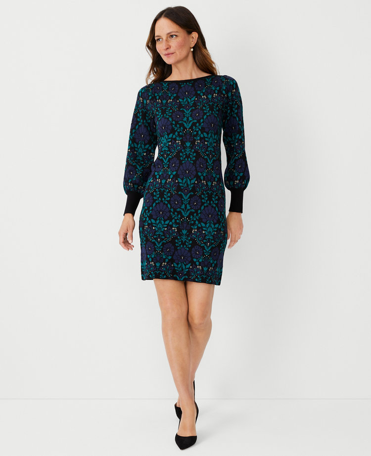 Petite jacquard outlet dress