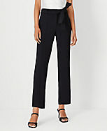 The Petite Tie Waist Ankle Pant in Crepe carousel Product Image 1