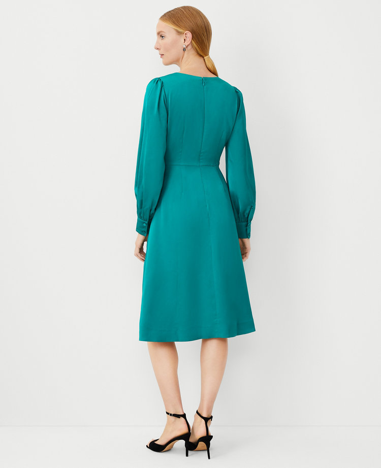 Ann taylor clearance green wrap dress