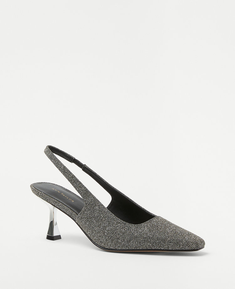 Square toe hot sale slingback pumps