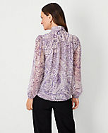 Shimmer Clip Paisley Bow Blouse carousel Product Image 2