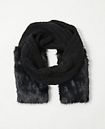 Faux Fur Cable Scarf carousel Product Image 1