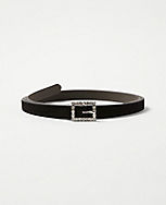 Crystal Square Buckle Leather Belt carousel Product Image 1