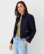 Chain Trim Cropped Tweed Jacket carousel Product Image 1