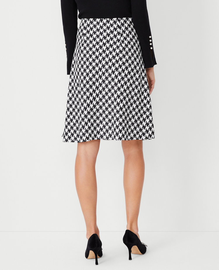 Houndstooth Bias Slip Skirt