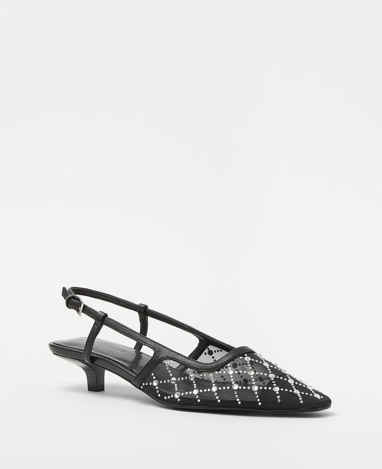 Slingback Kitten Heel Pumps