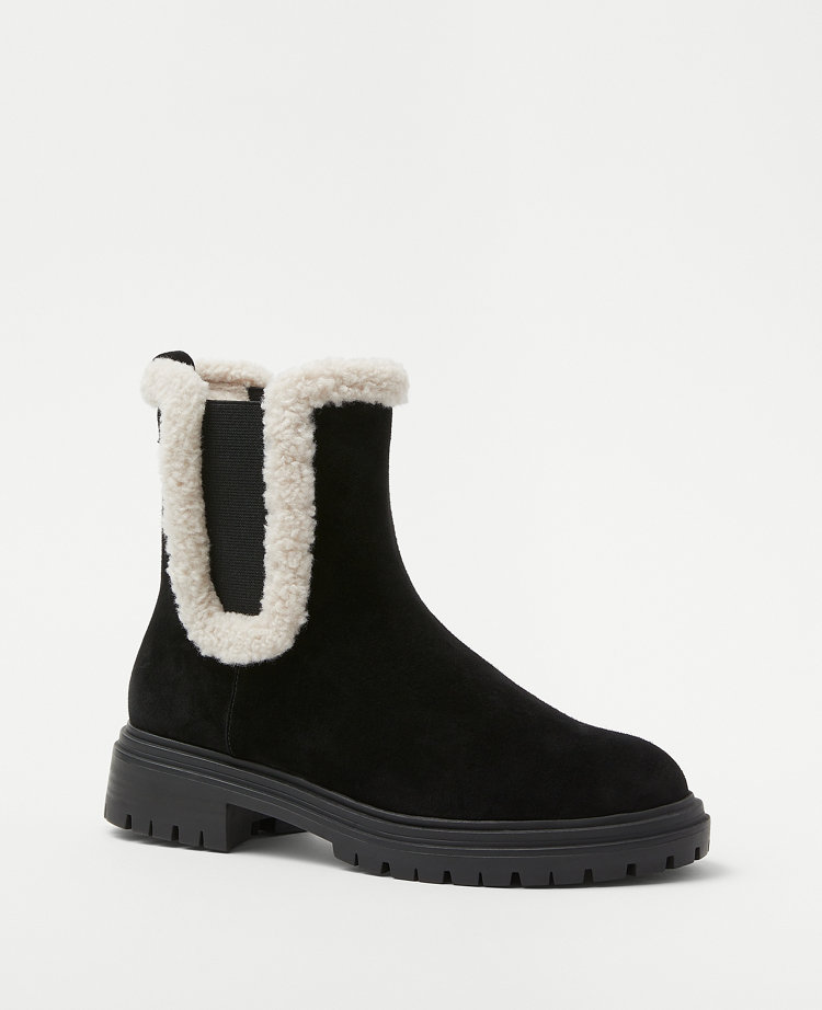 Shearling Lug Sole Booties