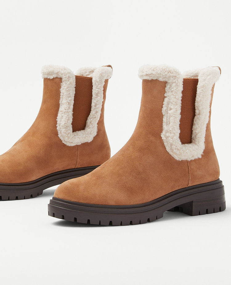 Shearling Lug Sole Booties