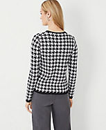 Petite Shimmer Houndstooth Jacquard Sweater carousel Product Image 2
