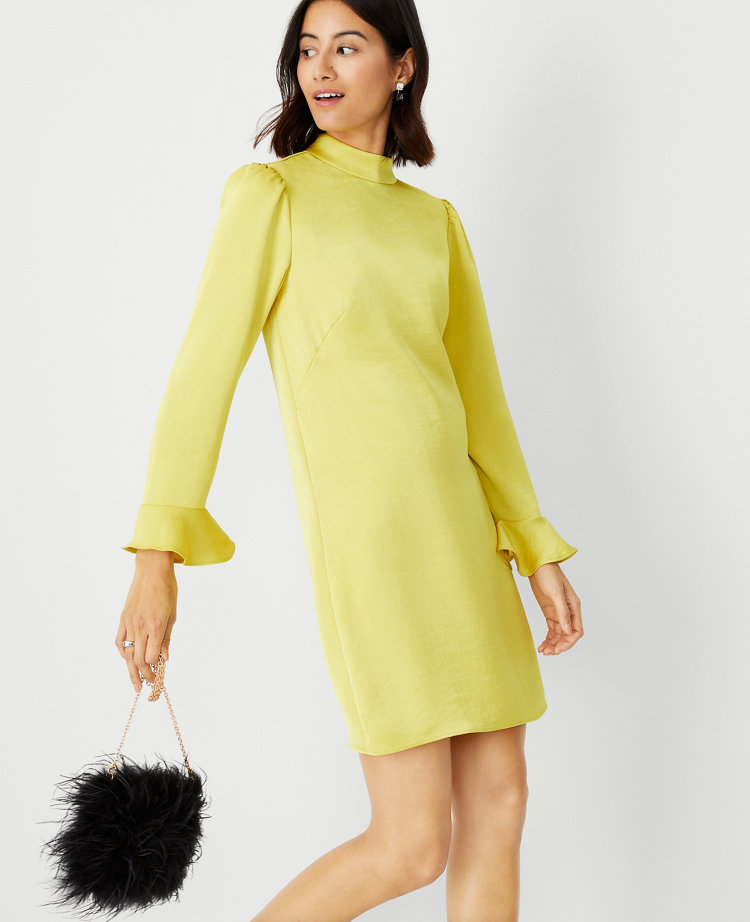 Bell sleeve shop yellow dress