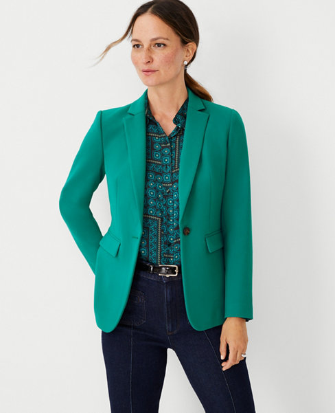 The Long One Button Fitted Blazer