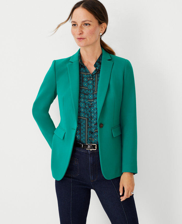 The Long One Button Fitted Blazer