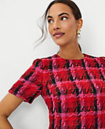 Petite Shimmer Houndstooth Tweed Shift Dress carousel Product Image 3