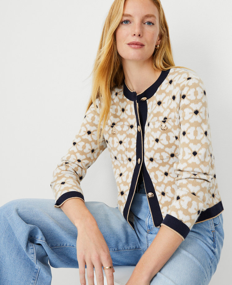 Geo Jacquard Cardigan