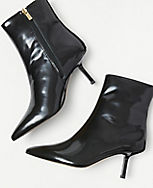 Sculptural Heel Box Leather Booties carousel Product Image 2