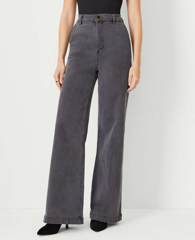 Unique21 Petite high waisted tailored pants in grey (part of a set)