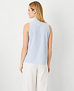 Striped Sleeveless Tie Neck Top carousel Product Image 2