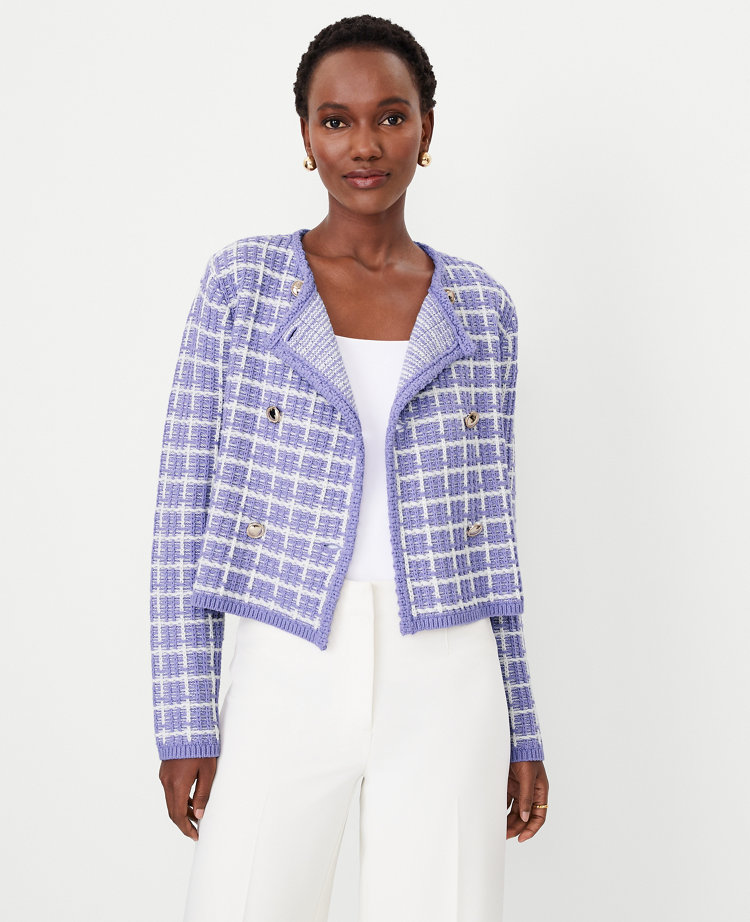 Ann taylor plaid jacket hotsell