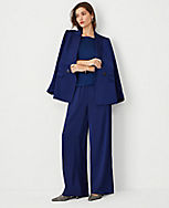The Petite Easy Wide Leg Pant in Satin carousel Product Image 3