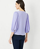 Pleated Puff Sleeve Top carousel Product Image 2