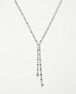 Rectangular Crystal Lariat Necklace carousel Product Image 1