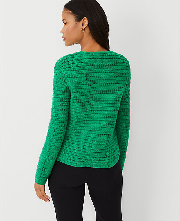 Geo Stitch Sweater Jacket