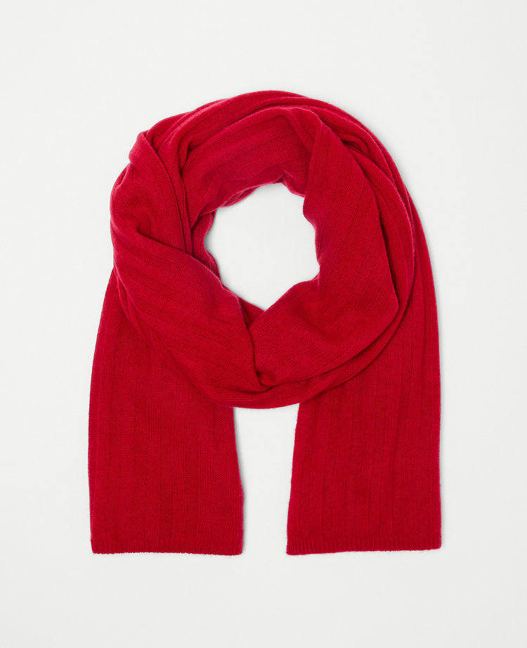 Ribbed Cashmere Scarf