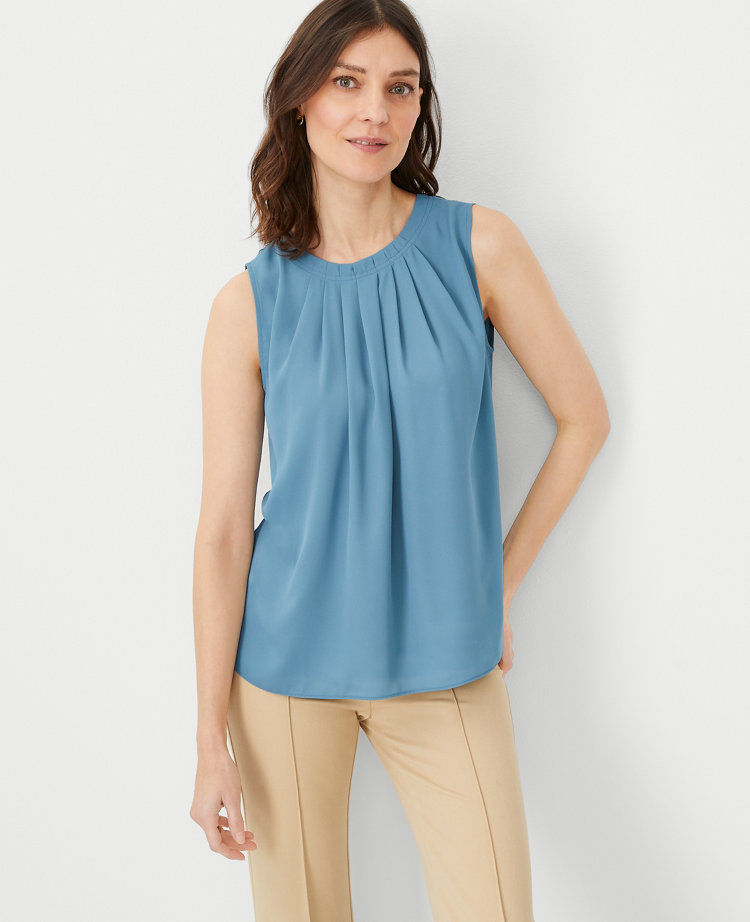 Pleat Neck Top