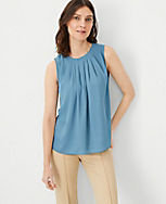 Pleat Neck Top carousel Product Image 1