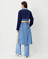 Colorblock Oversized Trench Coat carousel Product Image 2