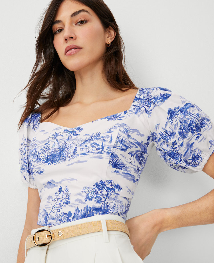 Toile Puff Sleeve Top