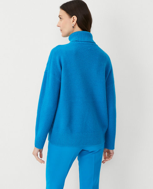 Petite Mixed Cable Turtleneck Sweater