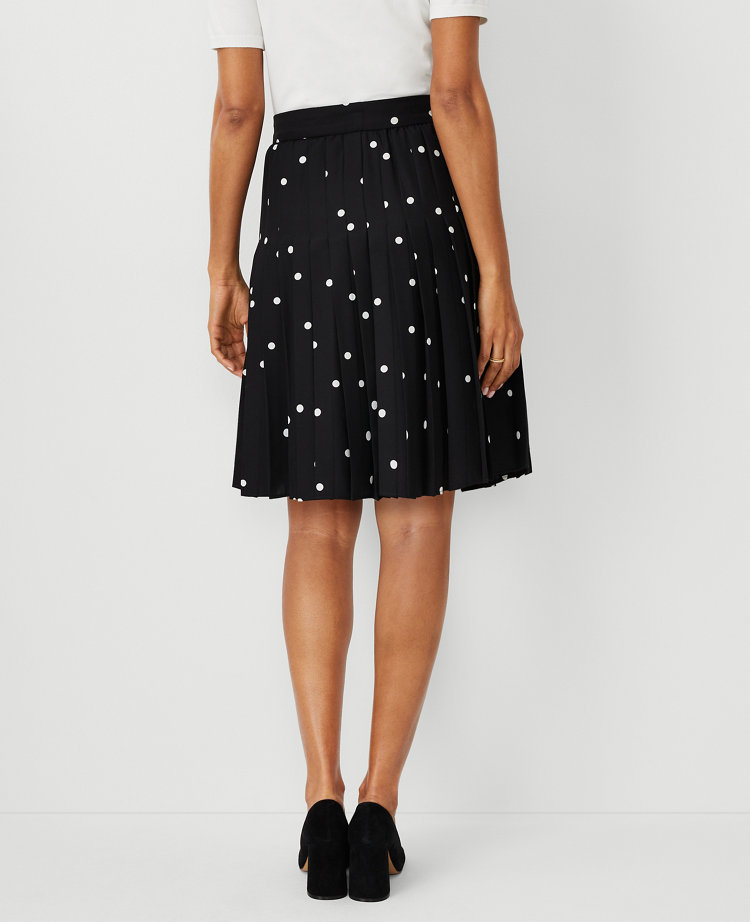 Dotted Pleated Skirt