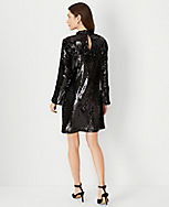 Petite Sequin Bell Sleeve Shift Dress carousel Product Image 2