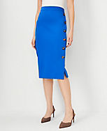 Petite Side Button Pencil Skirt carousel Product Image 1