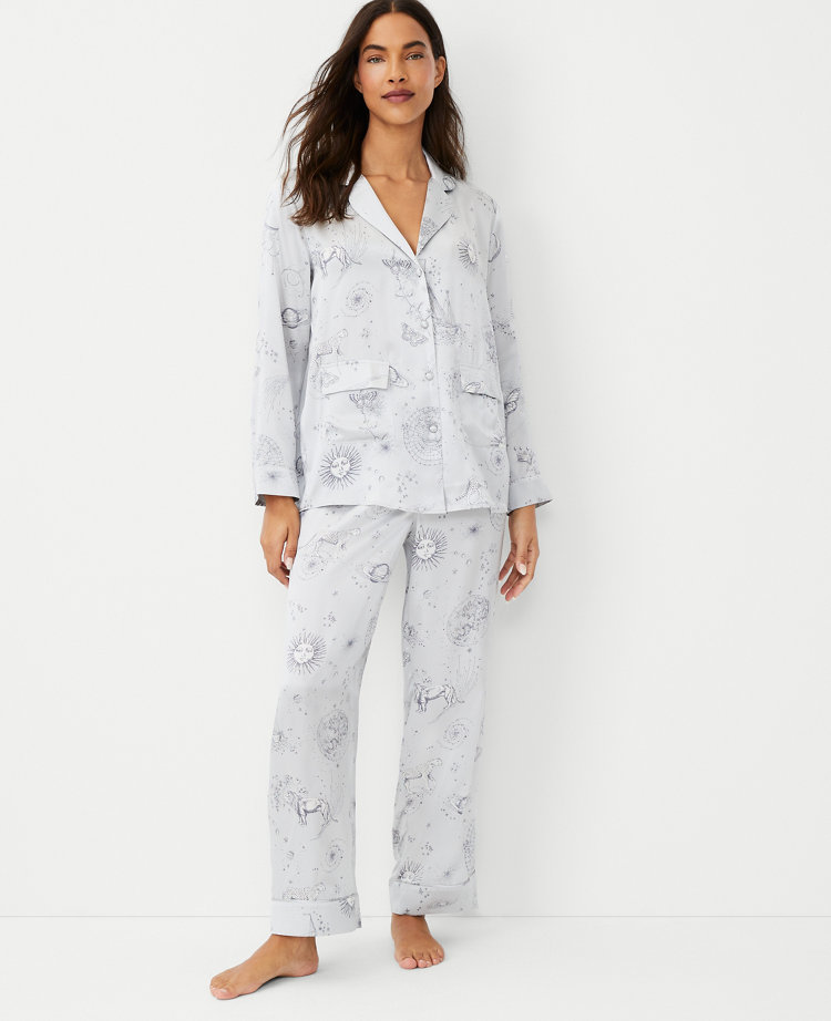 Celestial Satin Pajama Pants Set