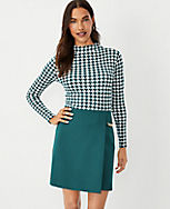 Houndstooth Long Sleeve Turtleneck Top carousel Product Image 1