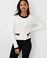 Button Trim Sweater carousel Product Image 1