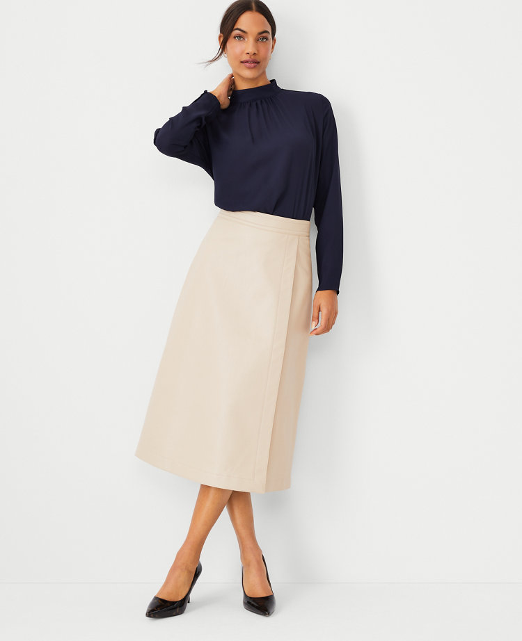 Midi Length A-line Skirt